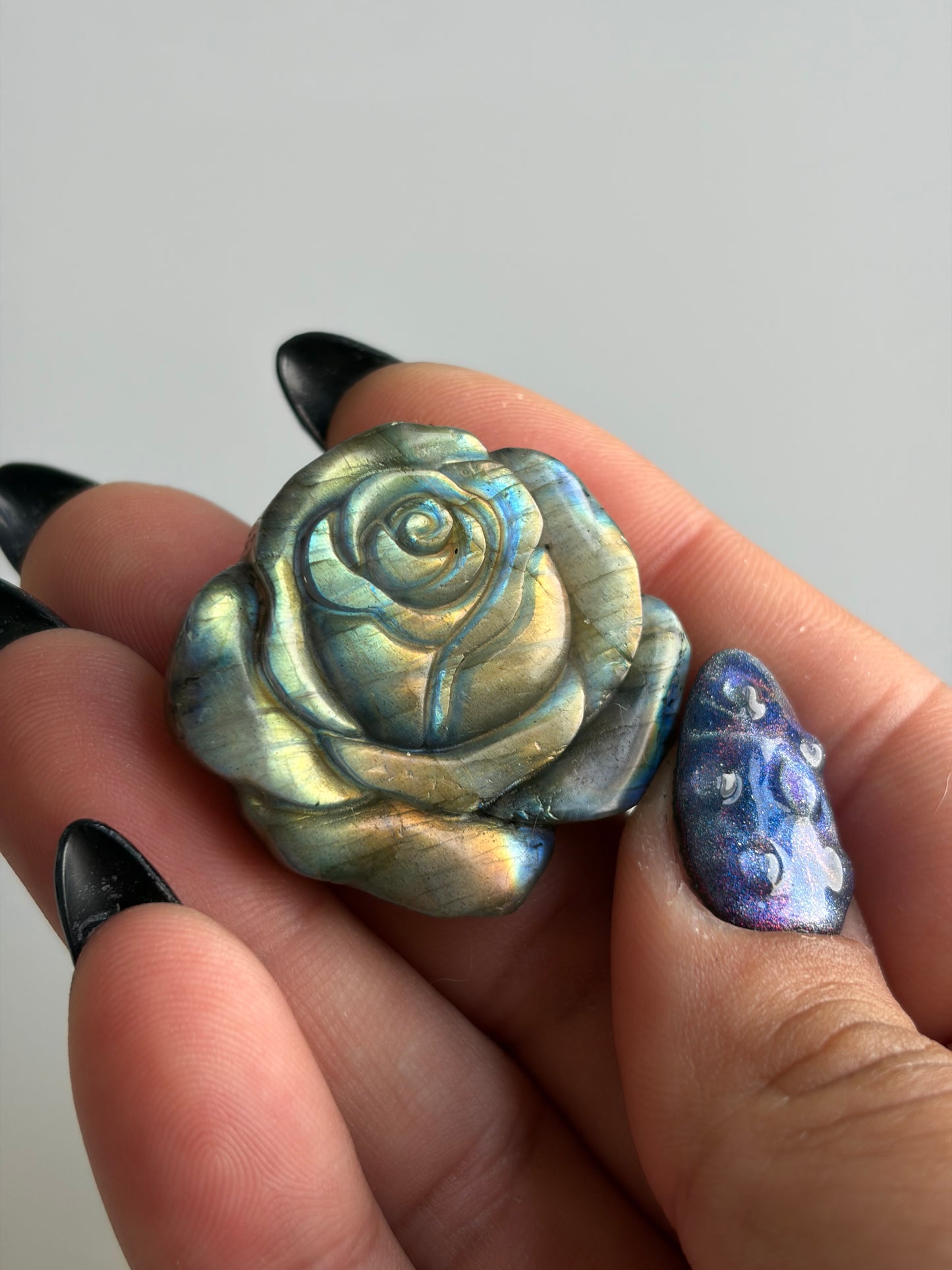 Labradorite Rose Carving - Choose Your Own