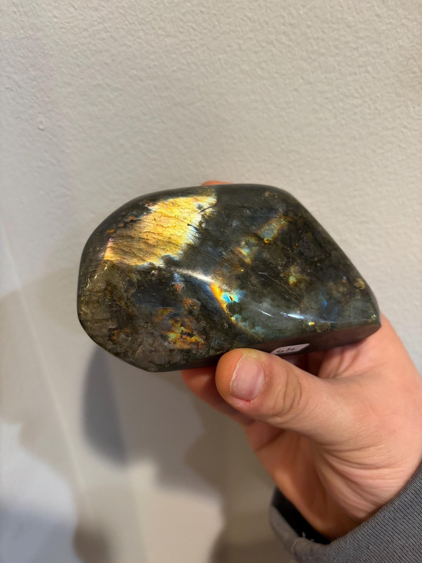 Labradorite Freeform w/ Striped Silver and Purple Dual Flash