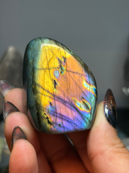 Labradorite Freeform w/ Rainbow Flash from Madagascar