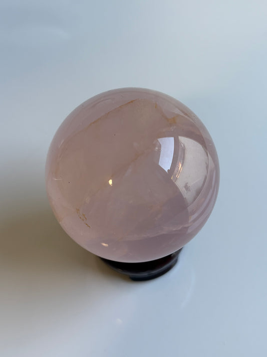 Dendritic 12-Ray Star Rose Quartz Sphere