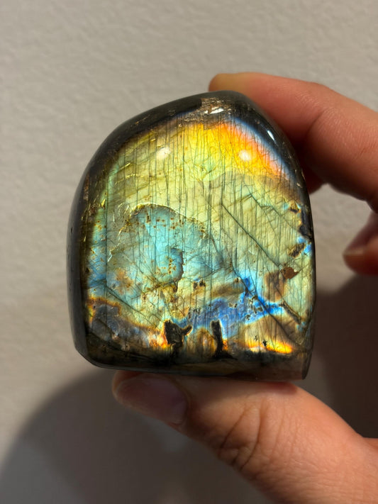 Labradorite Freeform w/ Rainbow Dual Flash