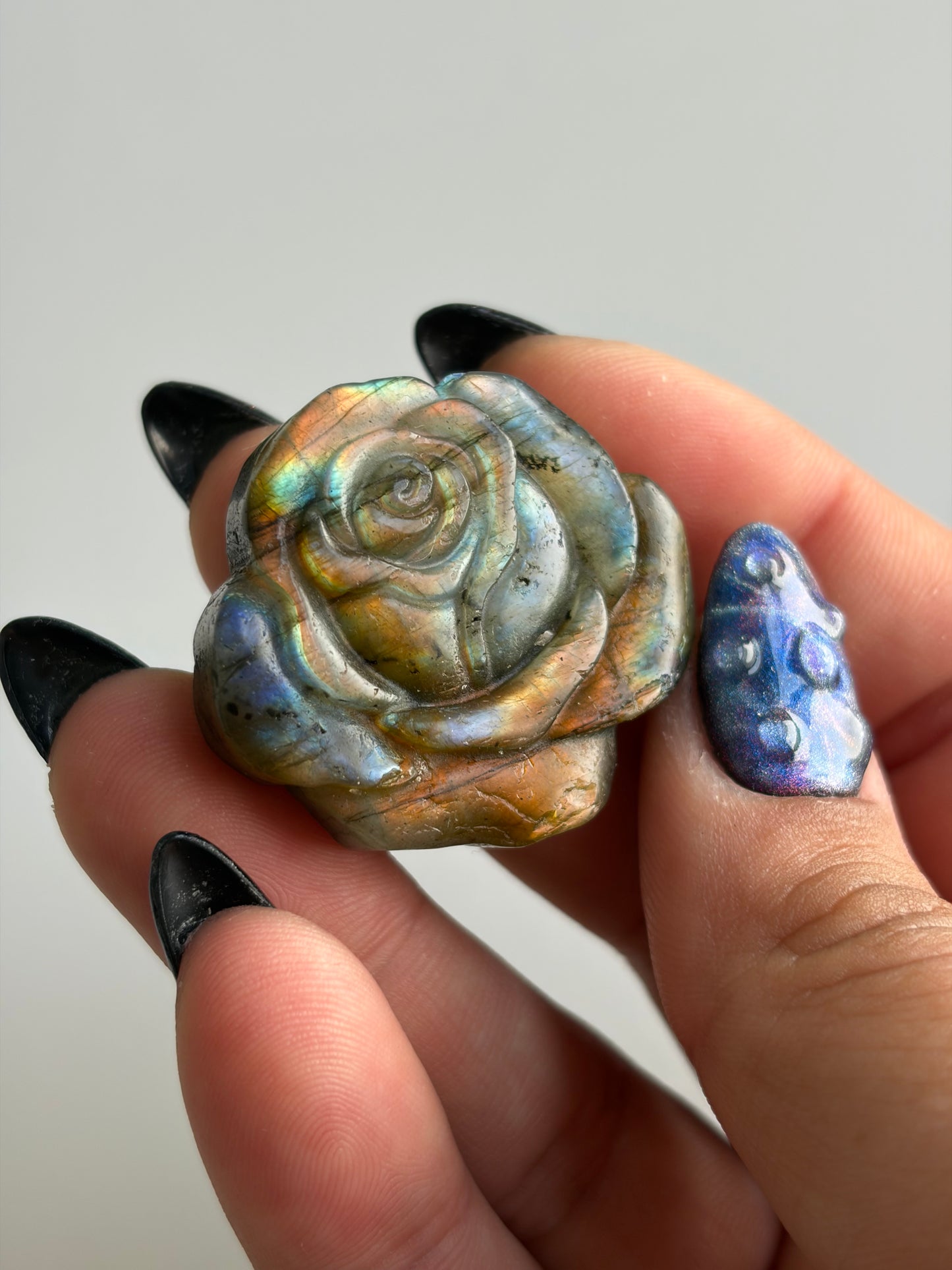 Labradorite Rose Carving - Choose Your Own