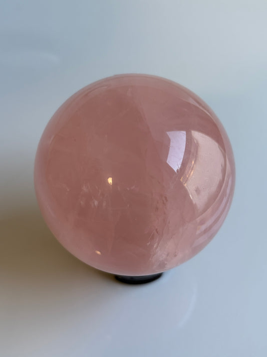 Bubblegum Star Rose Quartz Sphere - 55b