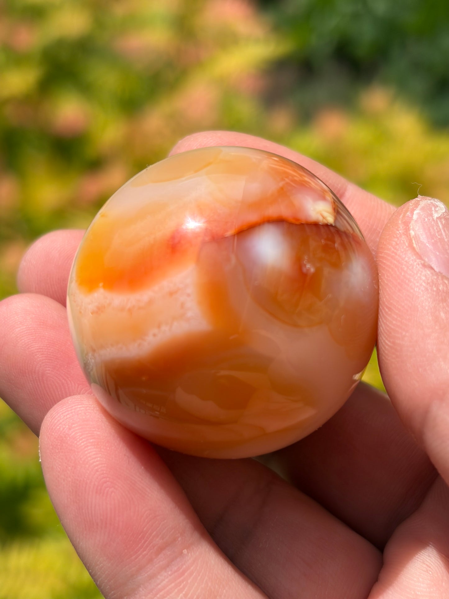 Peachy Carnelian Sphere