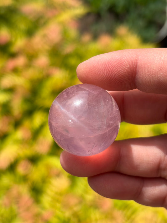 HQ Star Rose Quartz Sphere - Madagascar
