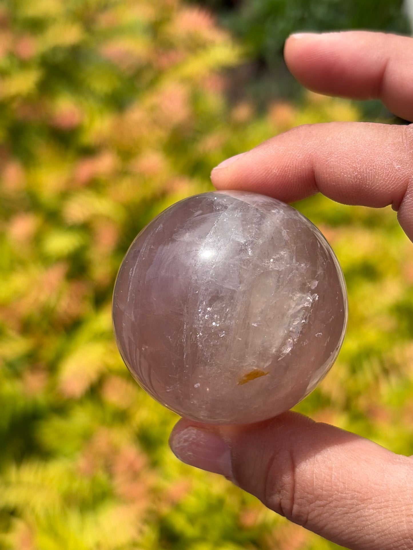 Dark Star Rose Quartz Sphere
