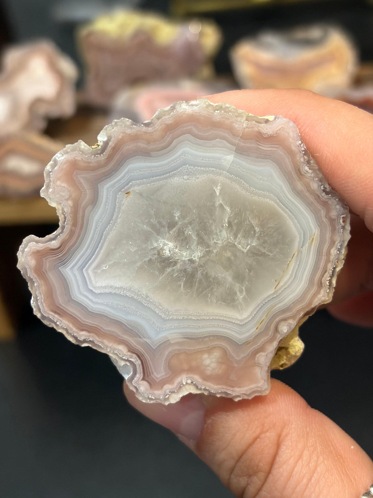 Pastel Pink and Blue Laguna Agate