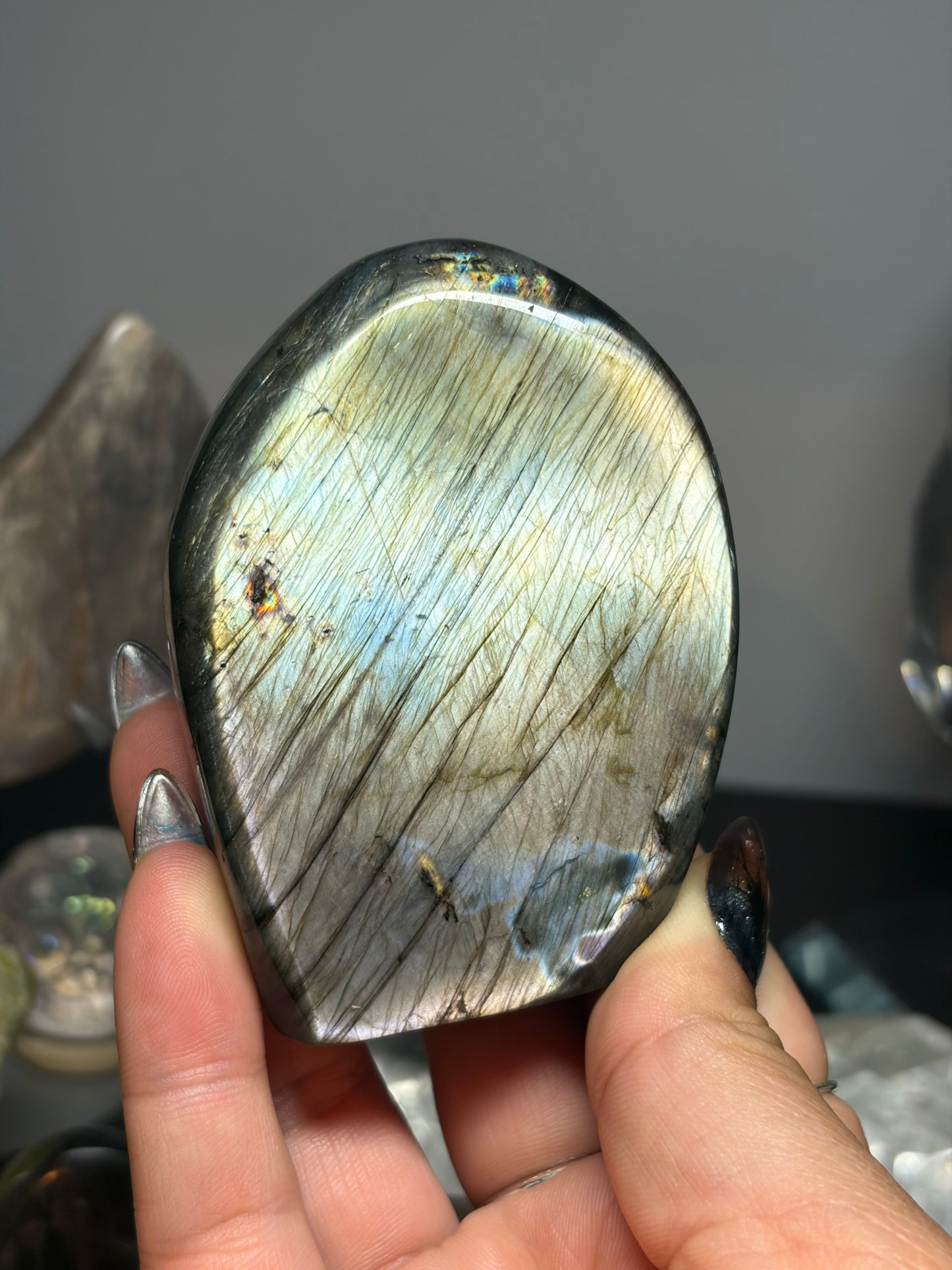 Labradorite Freeform w/ Silver Gradient Flash from Madagascar