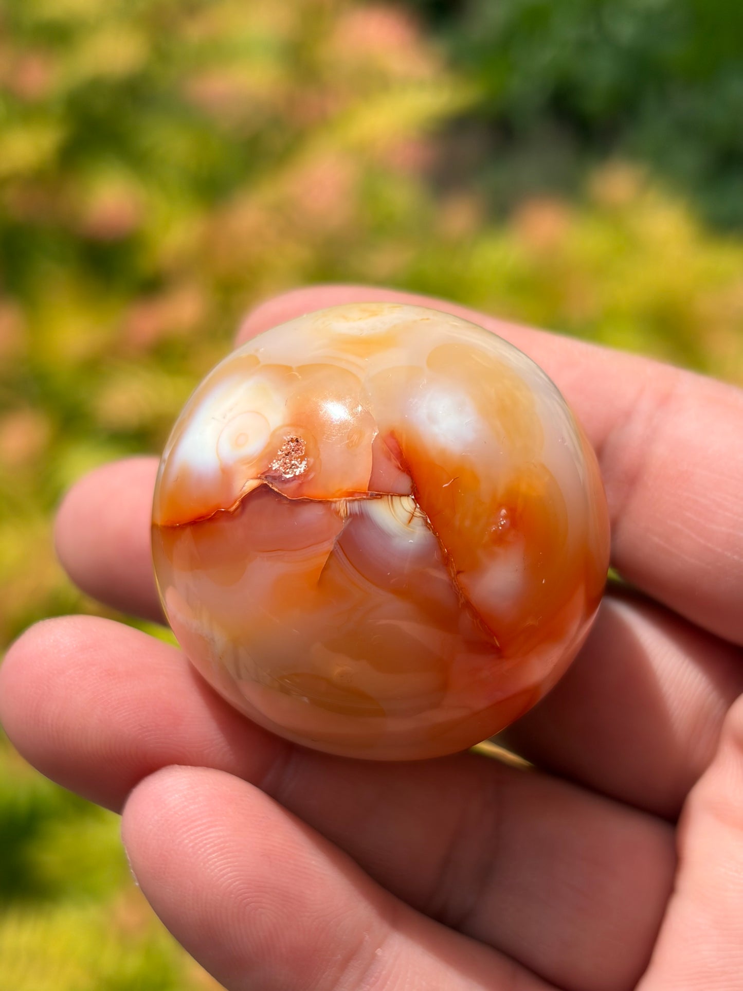 Peachy Carnelian Sphere