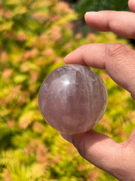 Dark Star Rose Quartz Sphere