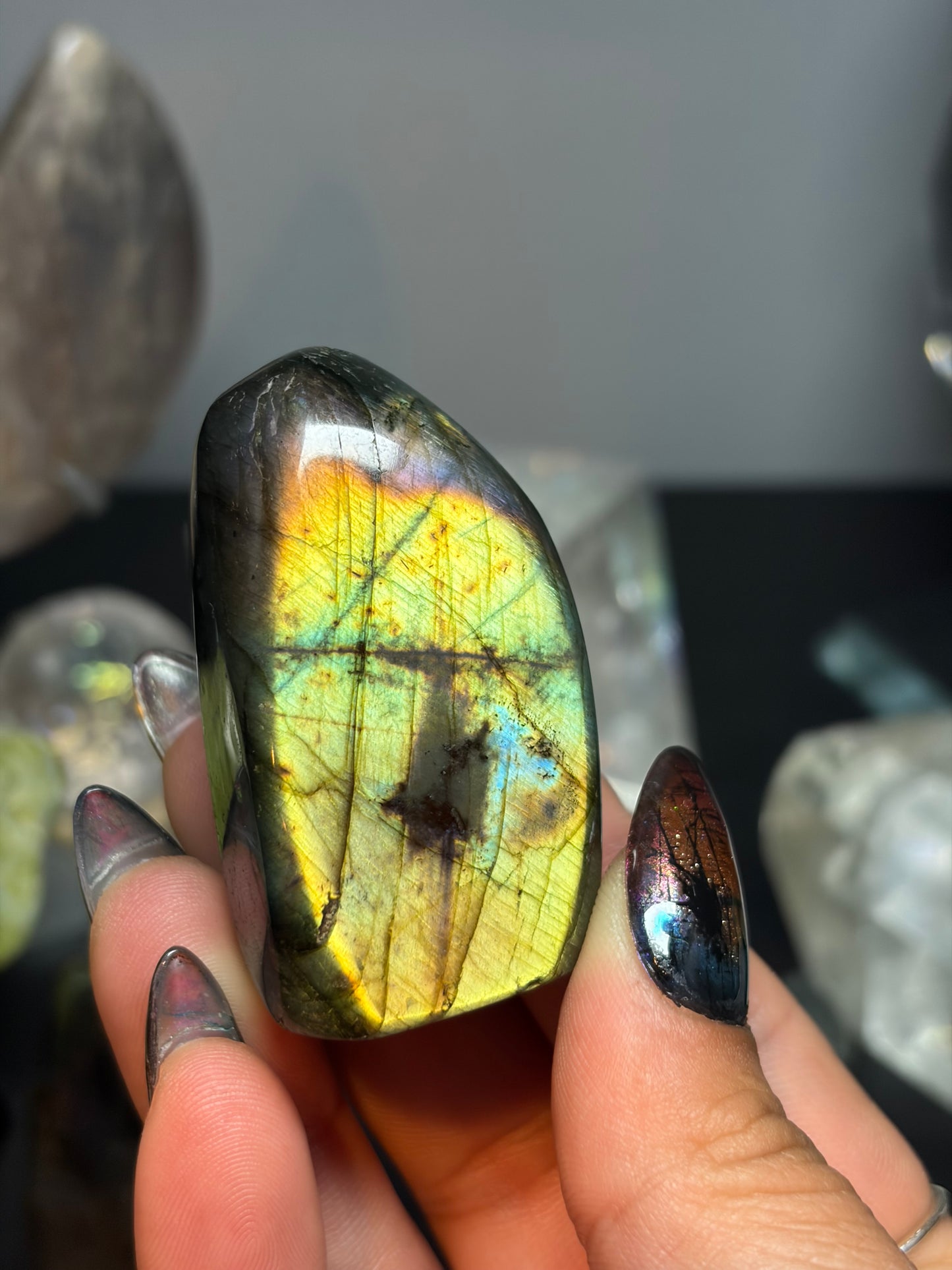 Labradorite Freeform w/ Rainbow and Yellow Flash from Madagascar