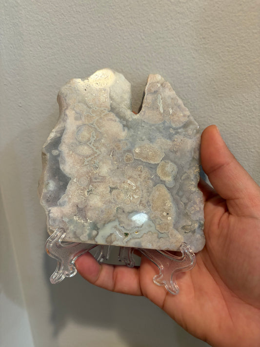 Pink and Purple Moss Agate Slab