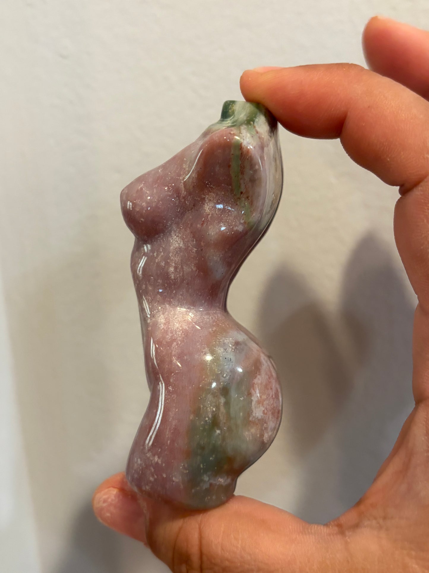 Sea Jasper Goddess Body Carving