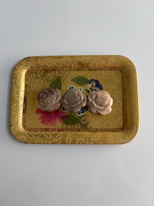 Peach Moonstone Rose Carving - Choose Your Own
