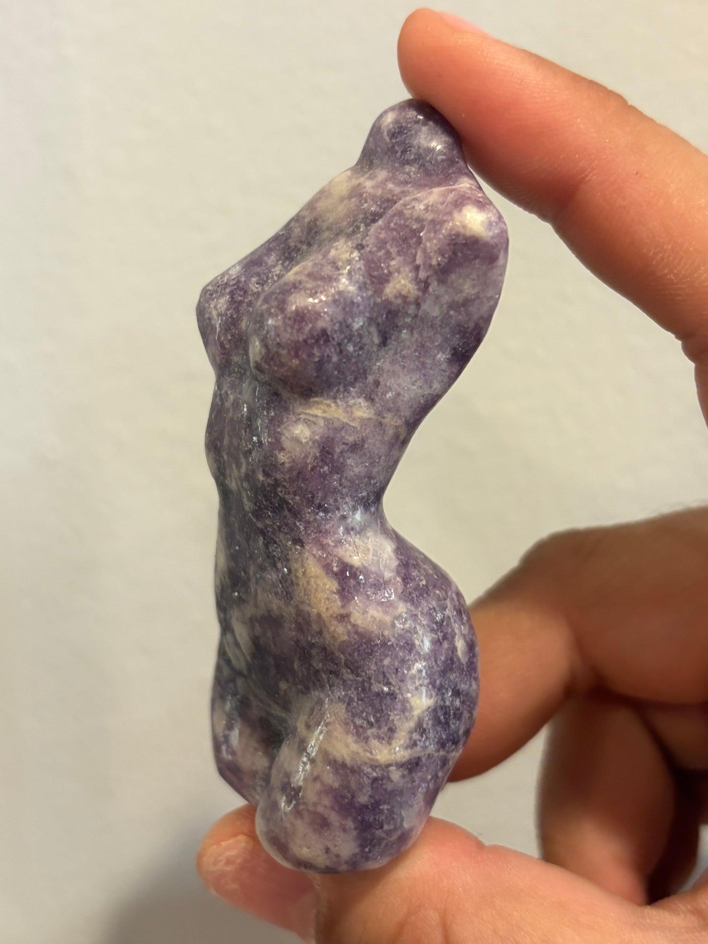 Lepidolite Goddess Body Carving