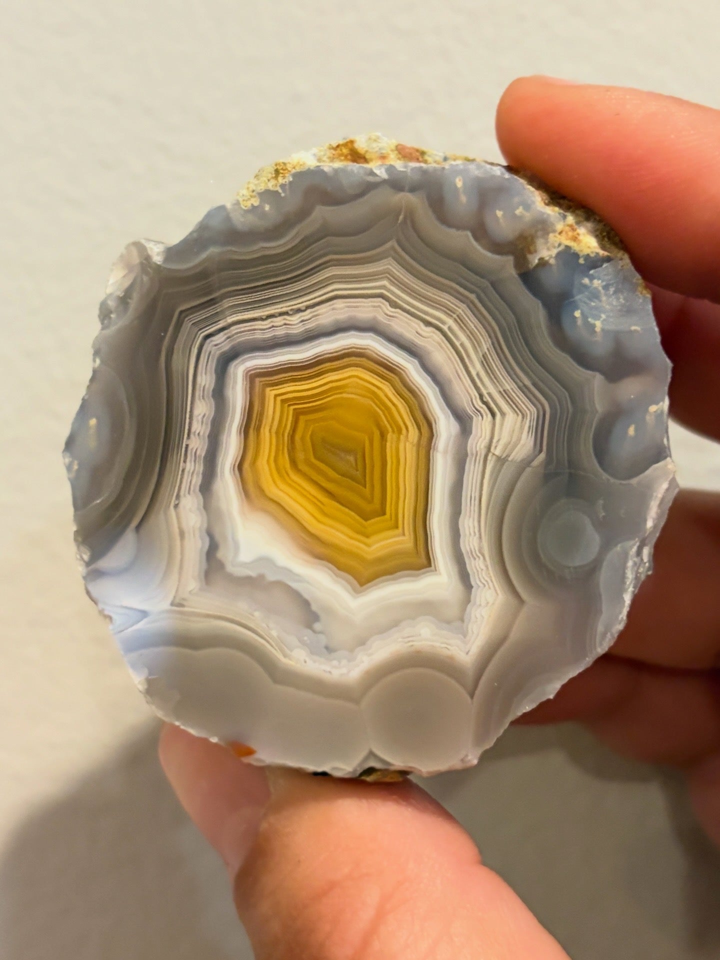 Yellow and Gray Laguna Agate