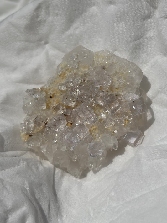 Fluorite with Calcite From the Emilio Mine in Spain