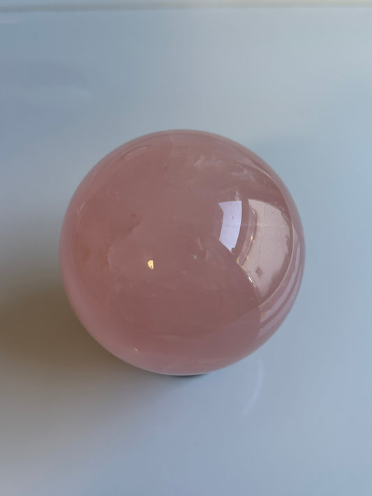 Bubblegum Star Rose Quartz Sphere - 55b