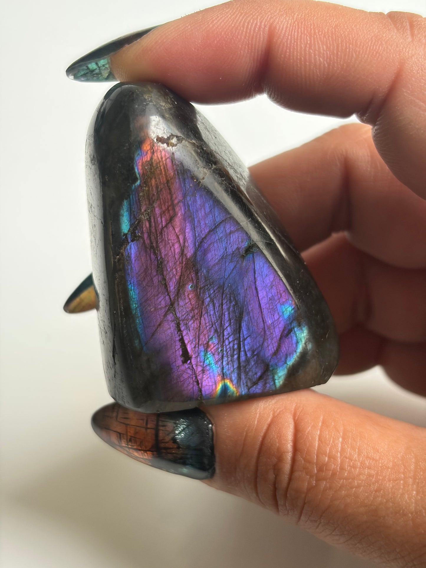 Labradorite Freeform w/ Mixed Purple Flash from Madagascar