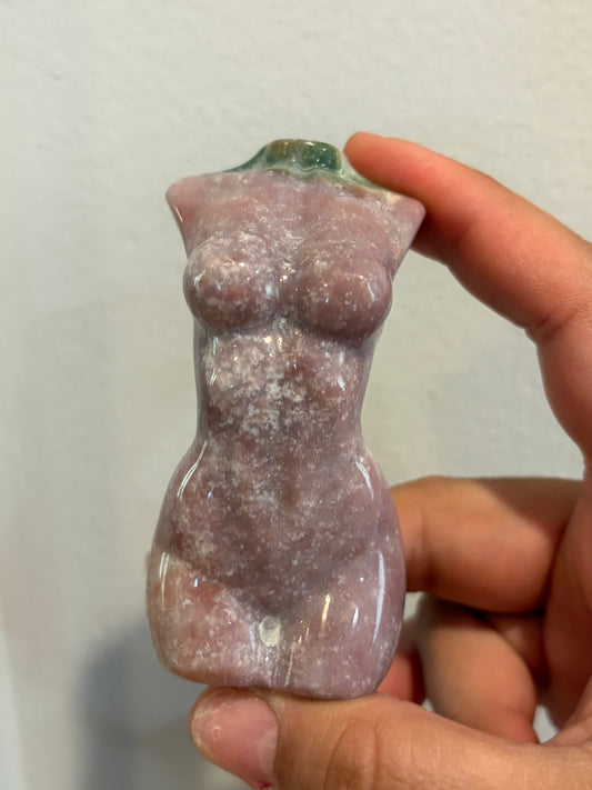 Sea Jasper Goddess Body Carving