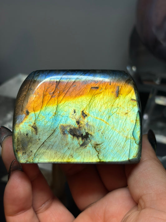 Labradorite Freeform w/ Rainbow and Green Flash from Madagascar