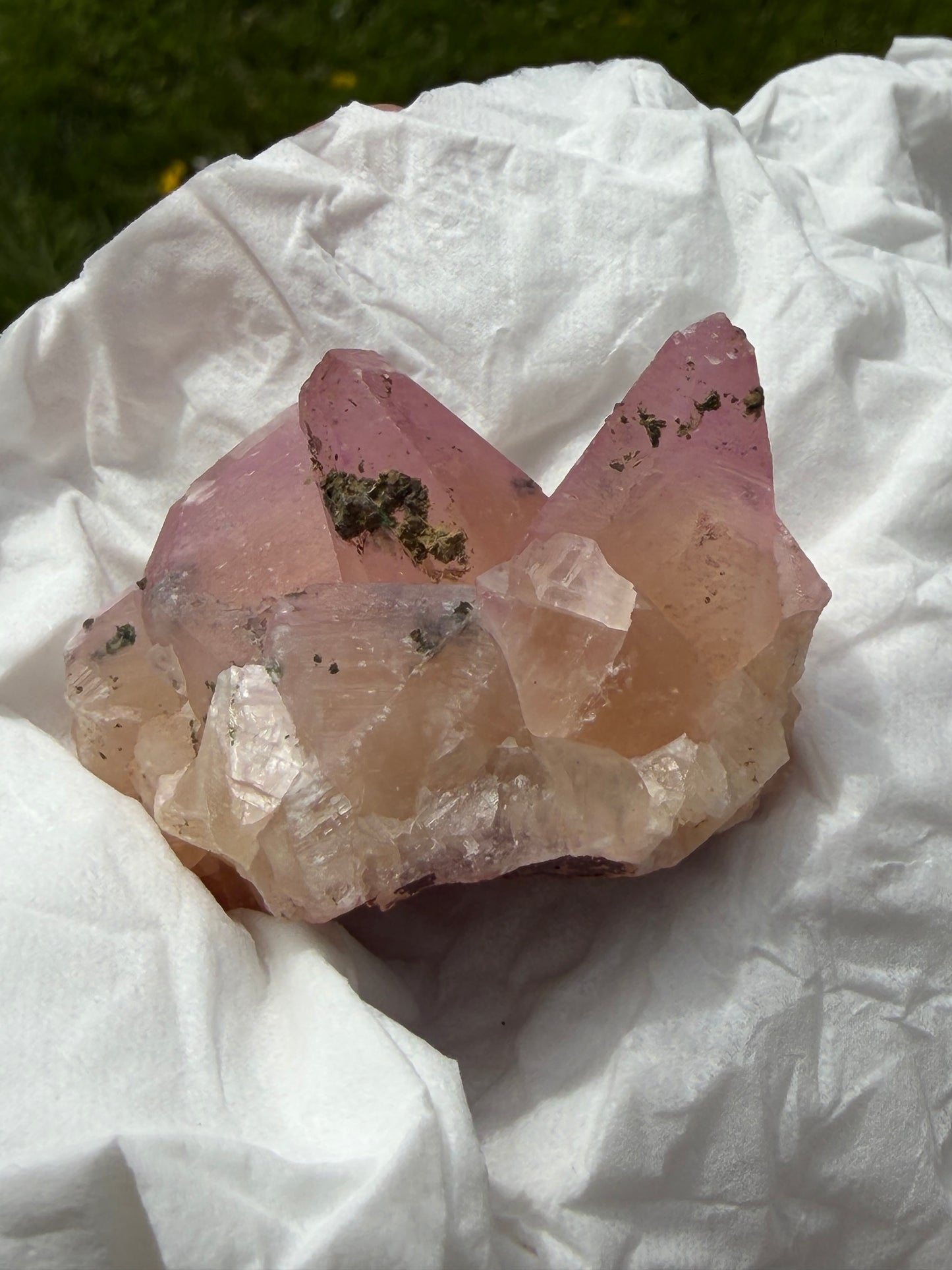 Cobaltoan Calcite - Large Point Cluster