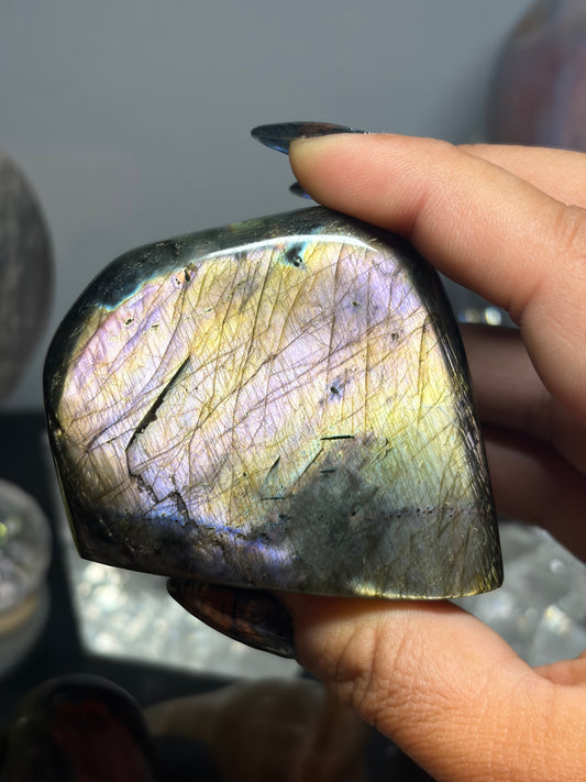 Labradorite Freeform w/ Silver and Purple Flash from Madagascar
