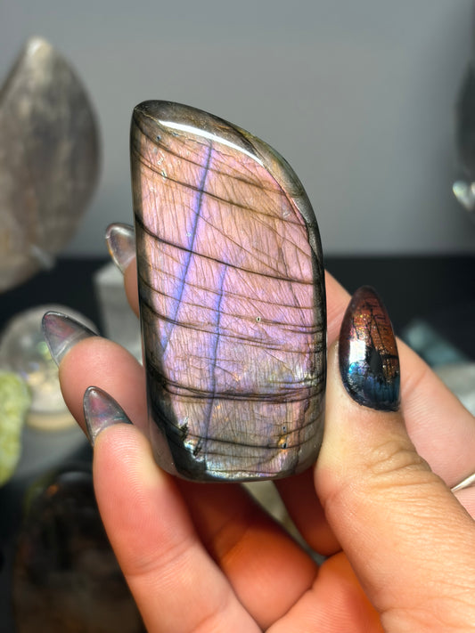Labradorite Freeform w/ Pink and Purple Flash from Madagascar