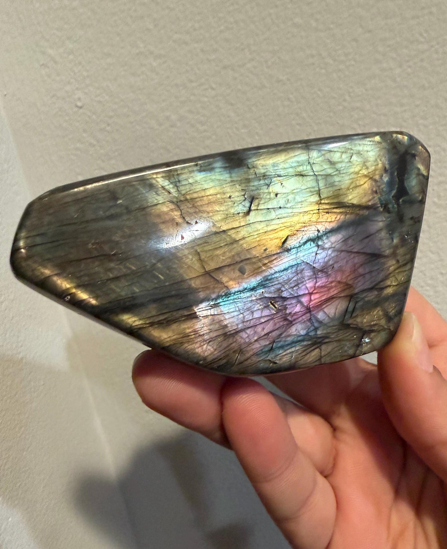 Labradorite Freeform w/ Rainbow and Purple Flash