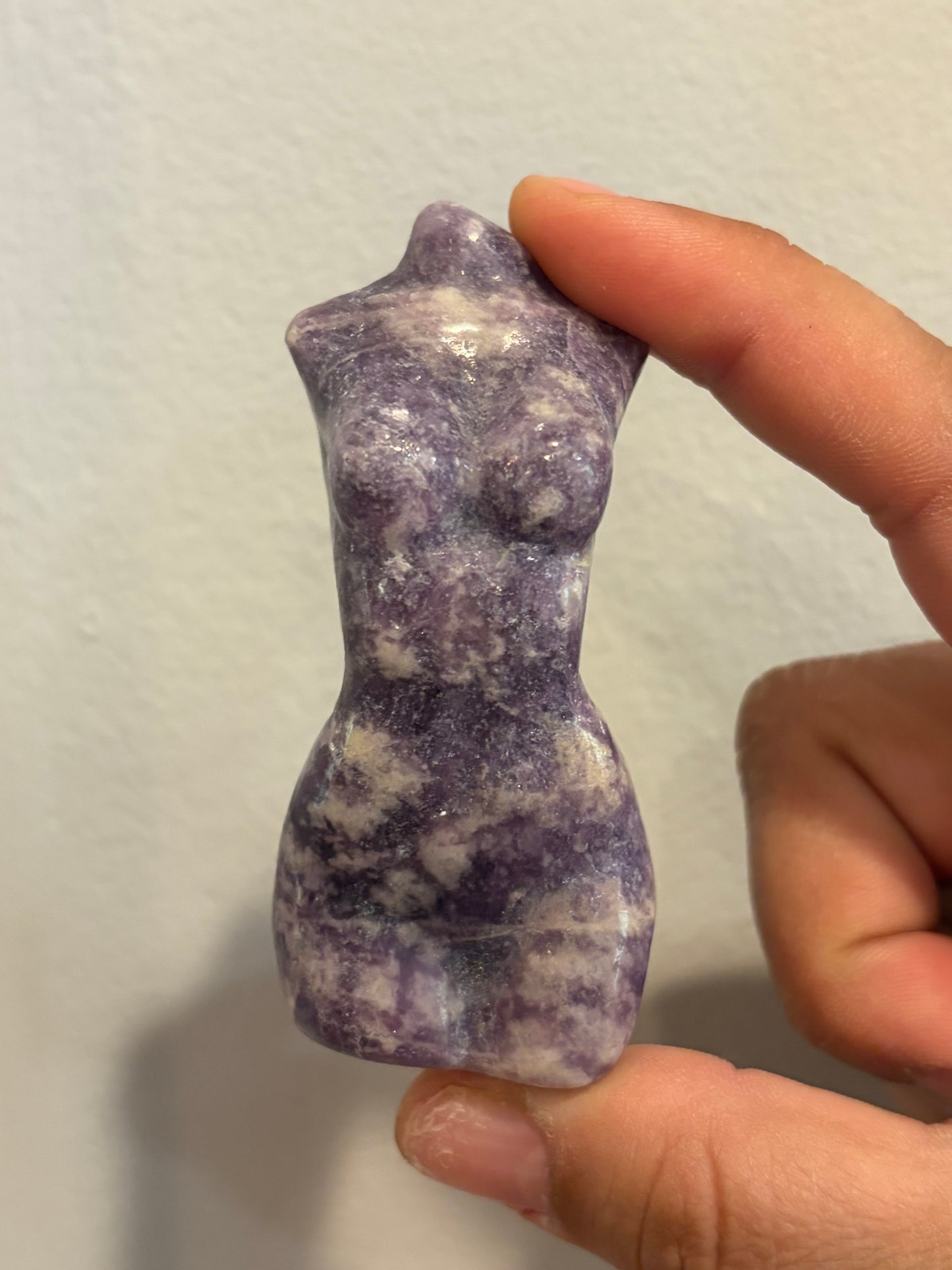 Lepidolite Goddess Body Carving