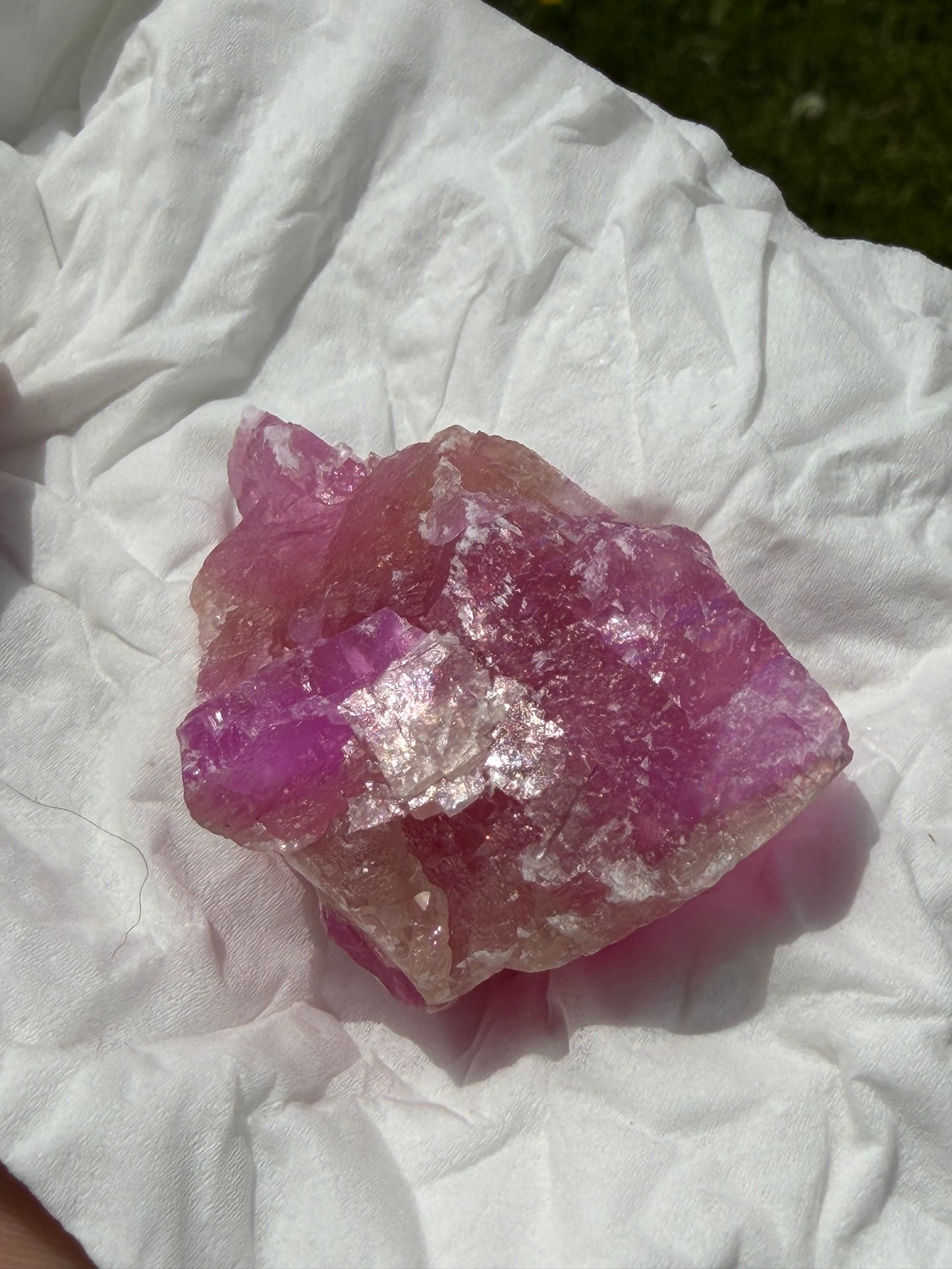 Cobaltoan Calcite - Cluster, from the DR of Congo, HOT pink