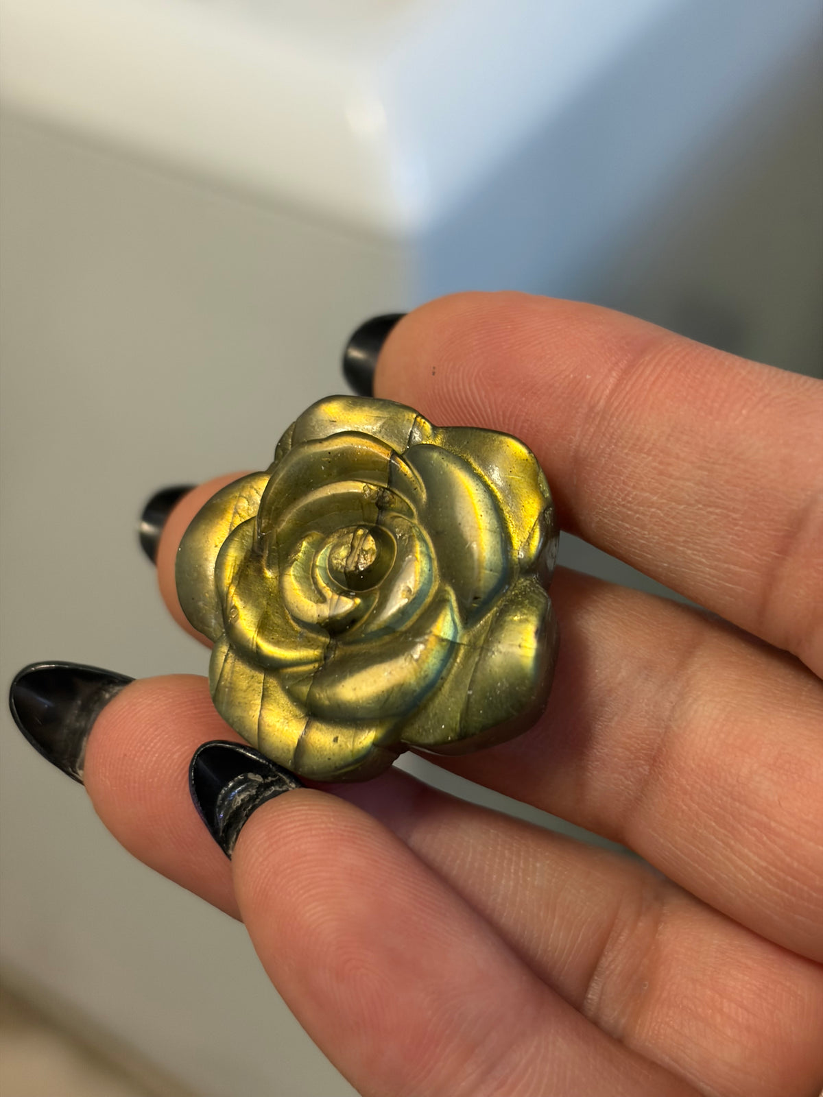 Labradorite 3D Rose Carving - Choose Your Own