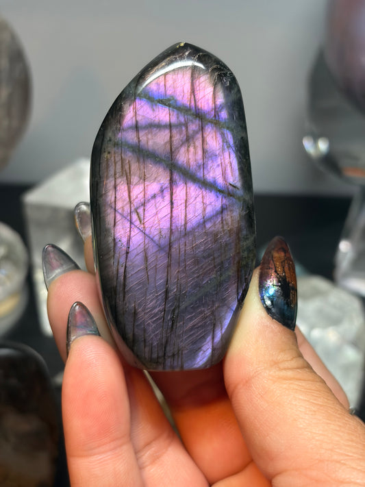 Labradorite Freeform w/ Pink and Purple Flash from Madagascar