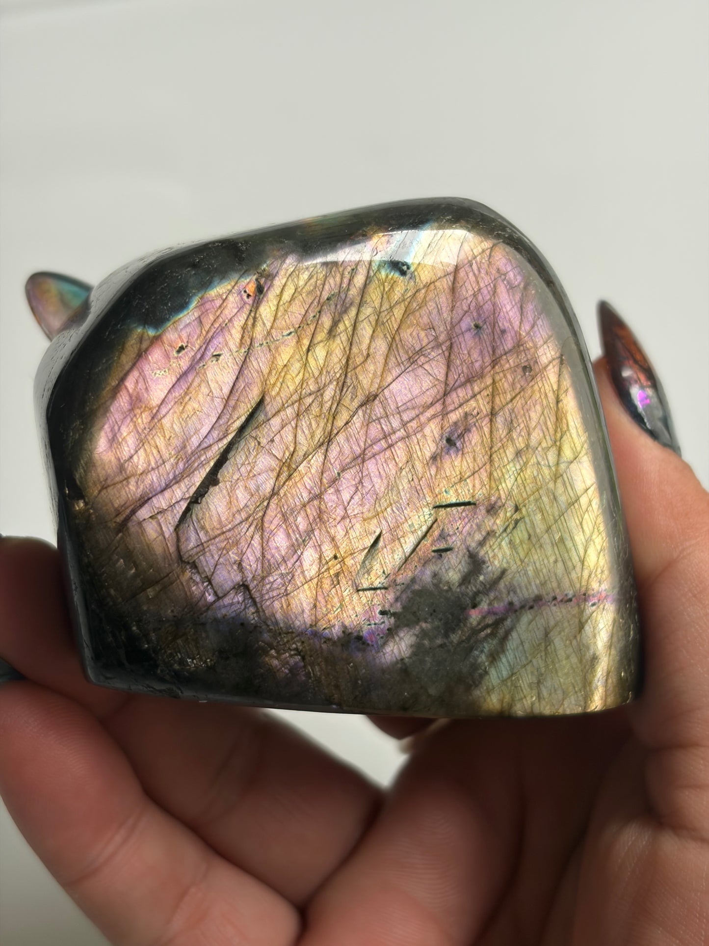 Labradorite Freeform w/ Silver and Purple Flash from Madagascar