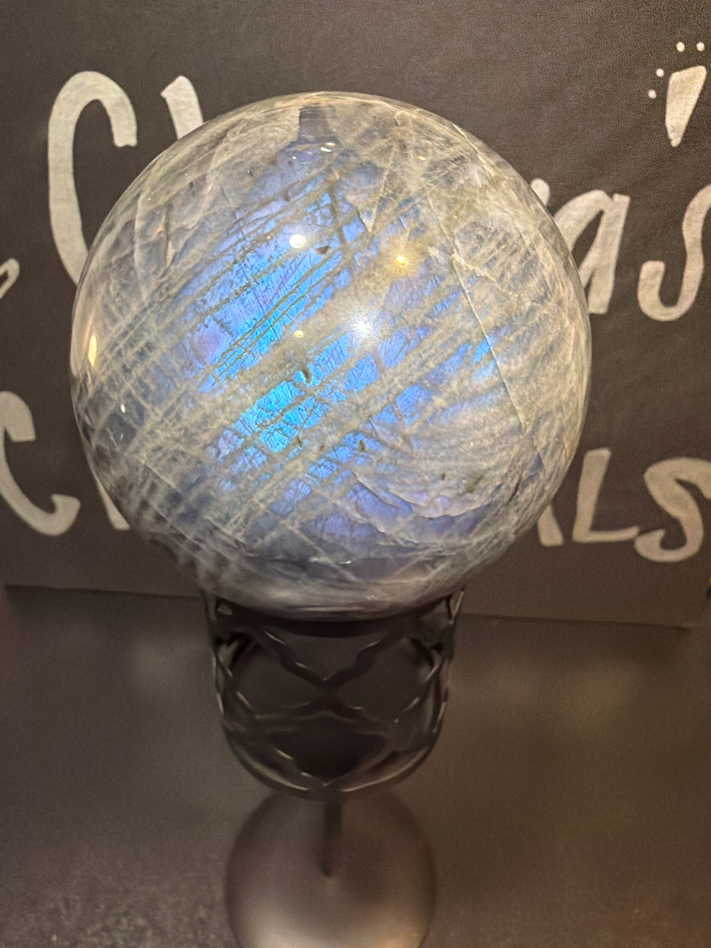 Large Blue and Purple Labradorite Sphere