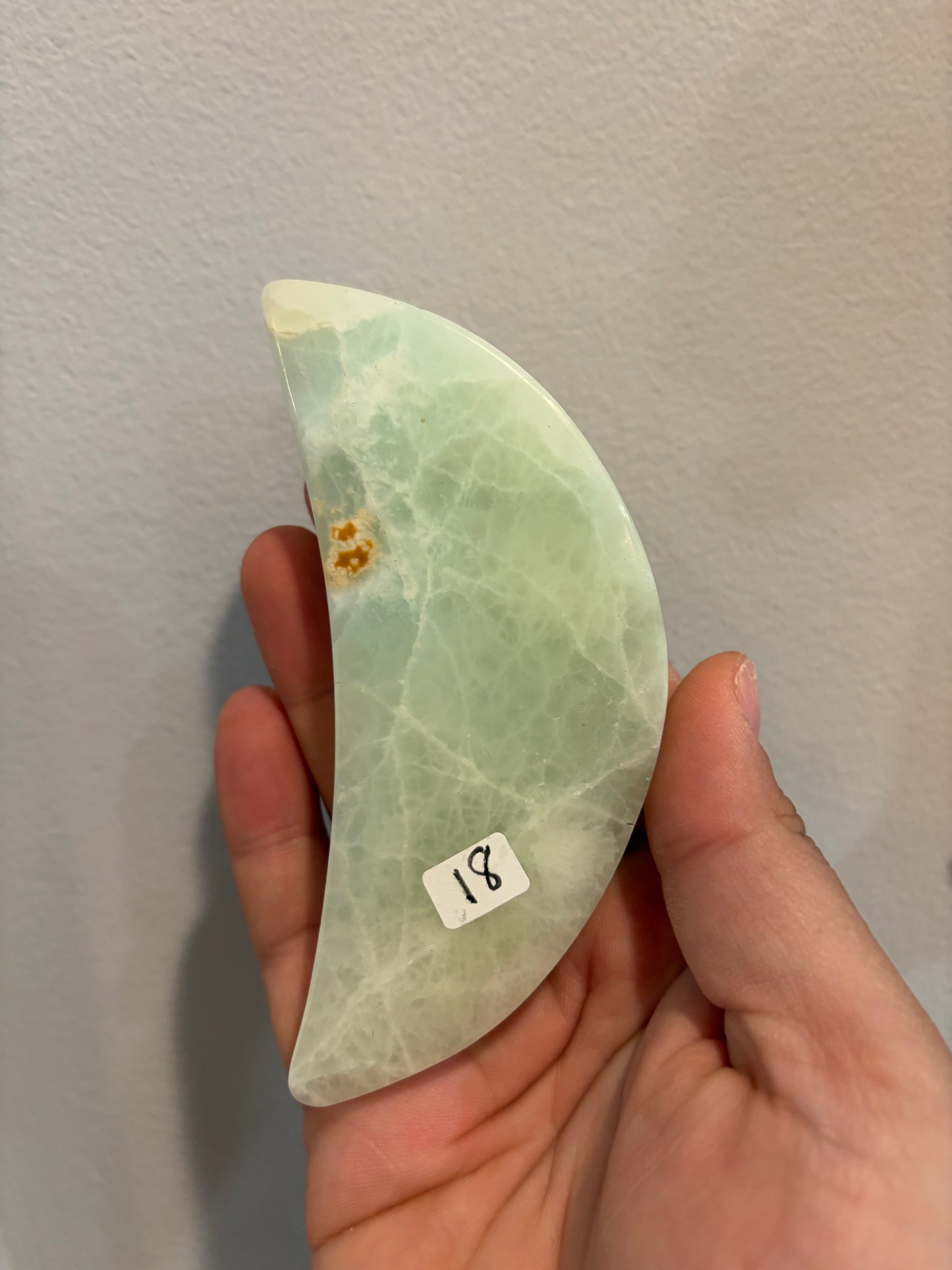 Pistachio Calcite Moon