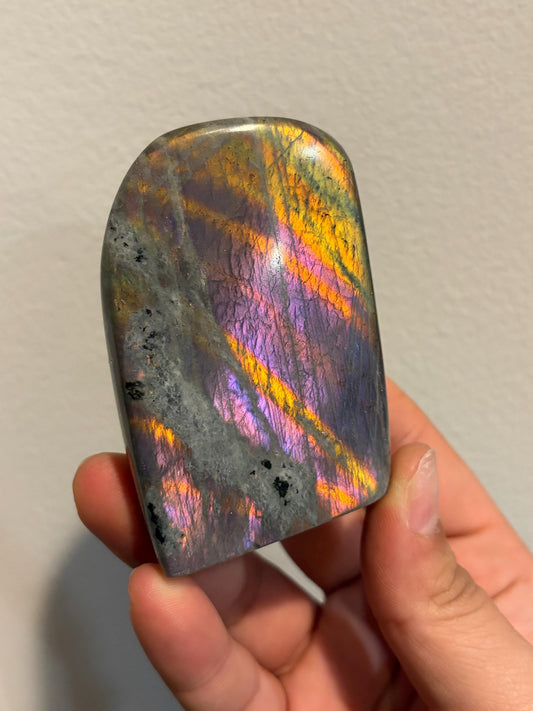 Labradorite Freeform w/ Stripy Multi-color Flash