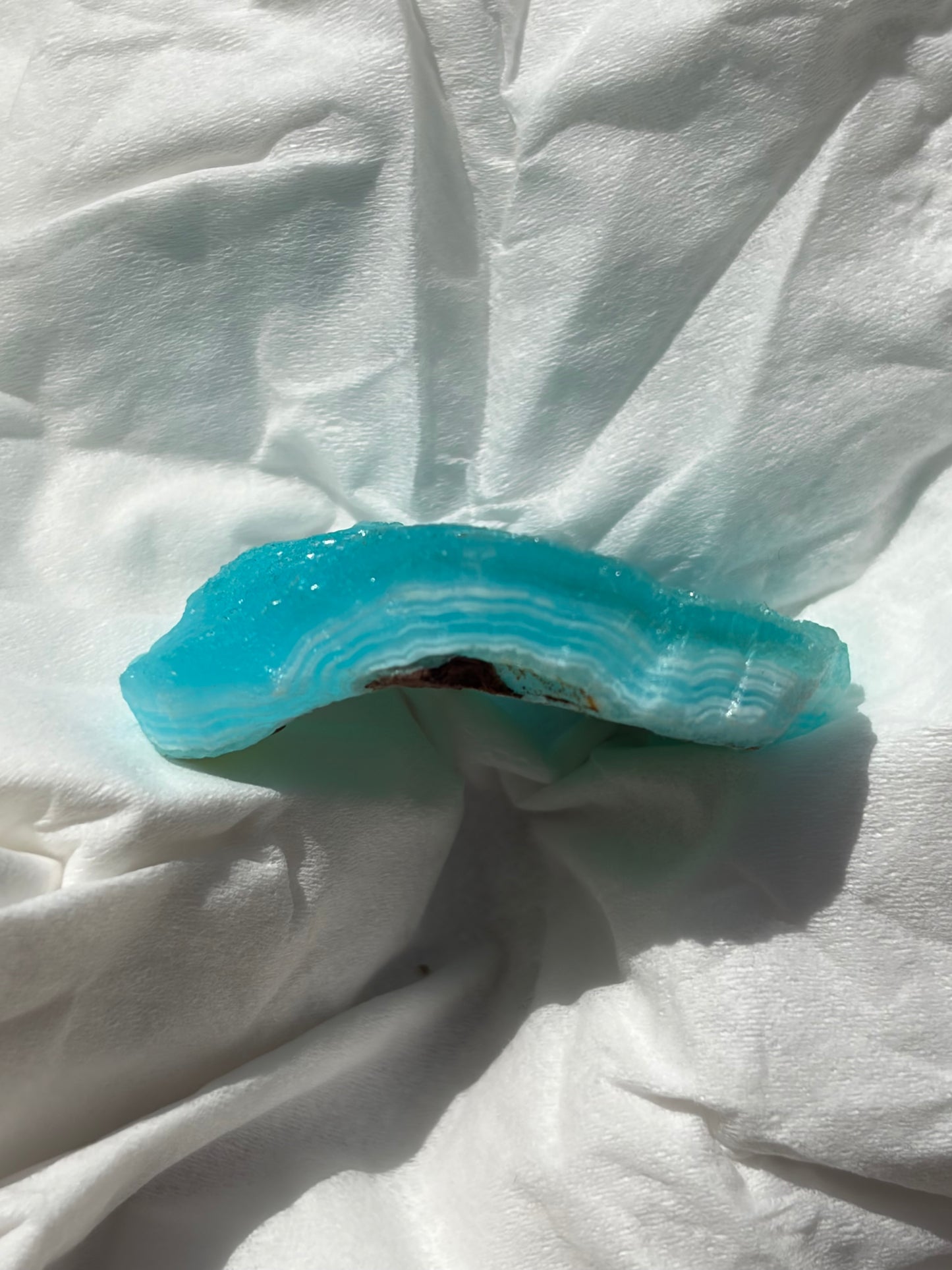 Blue Hemimorphite with Banding from the DR of Congo