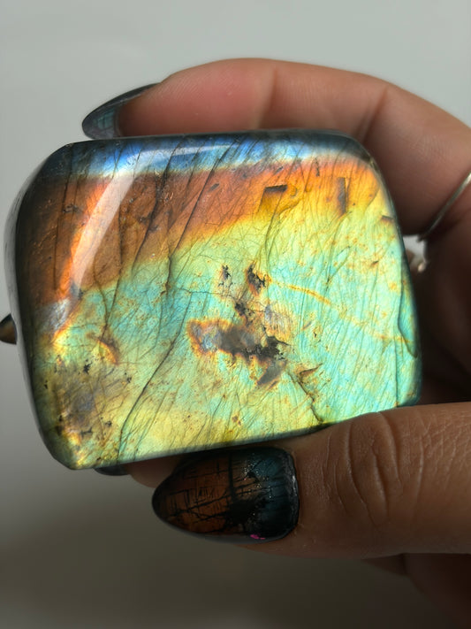 Labradorite Freeform w/ Rainbow and Green Flash from Madagascar