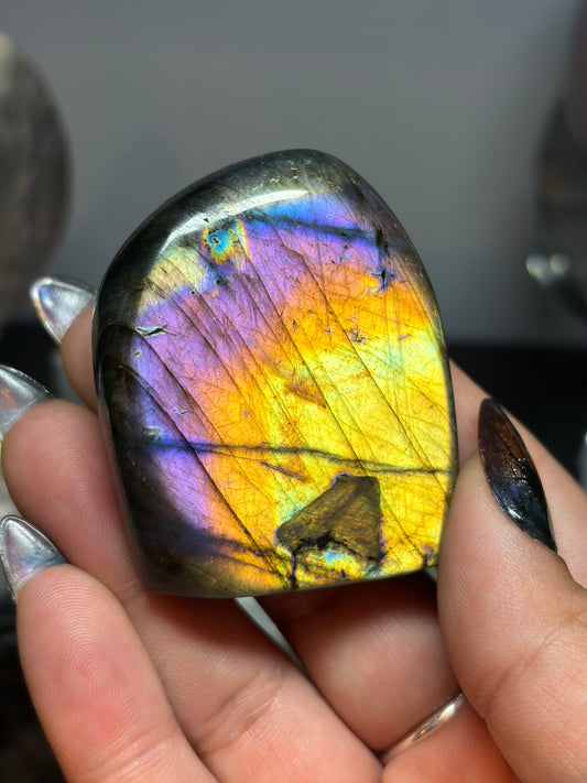 Labradorite Freeform w/ Rainbow Flash from Madagascar
