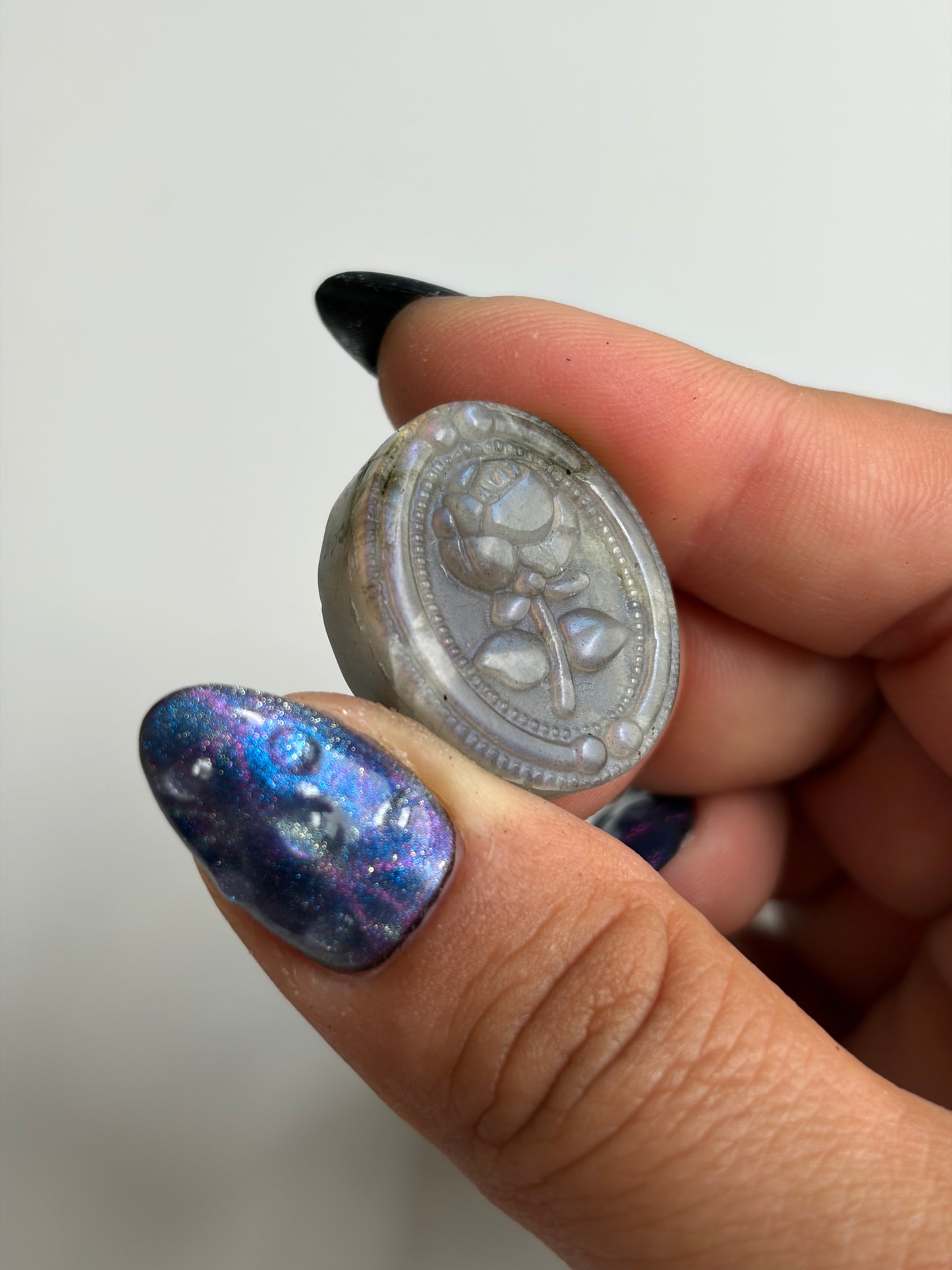 Labradorite Rose in a Frame Carving - Choose Your Own