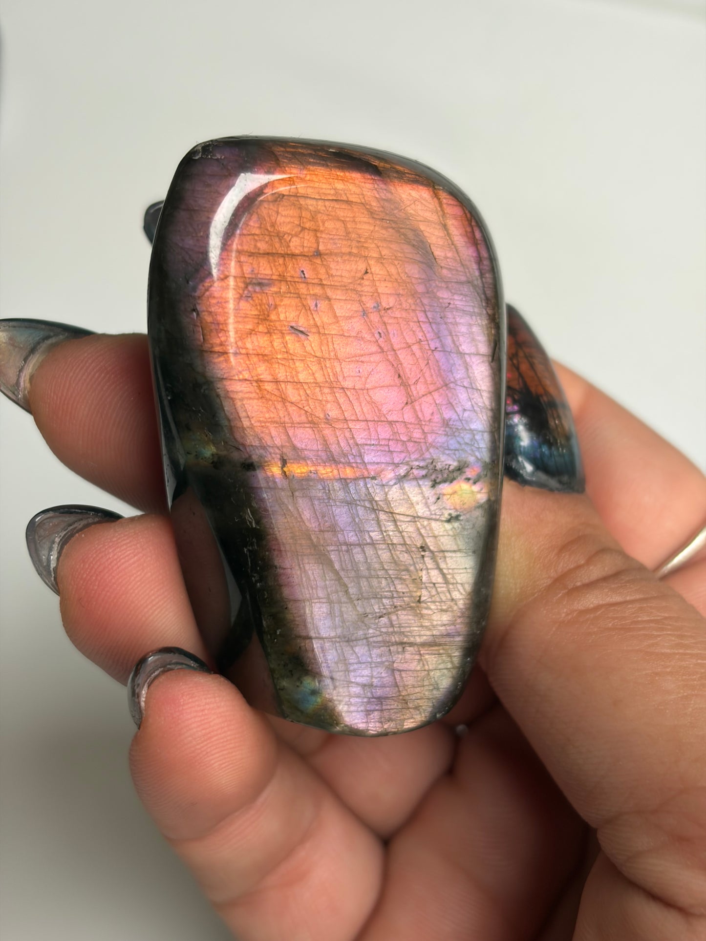 Labradorite Freeform w/ Sunset and Silver Flash from Madagascar