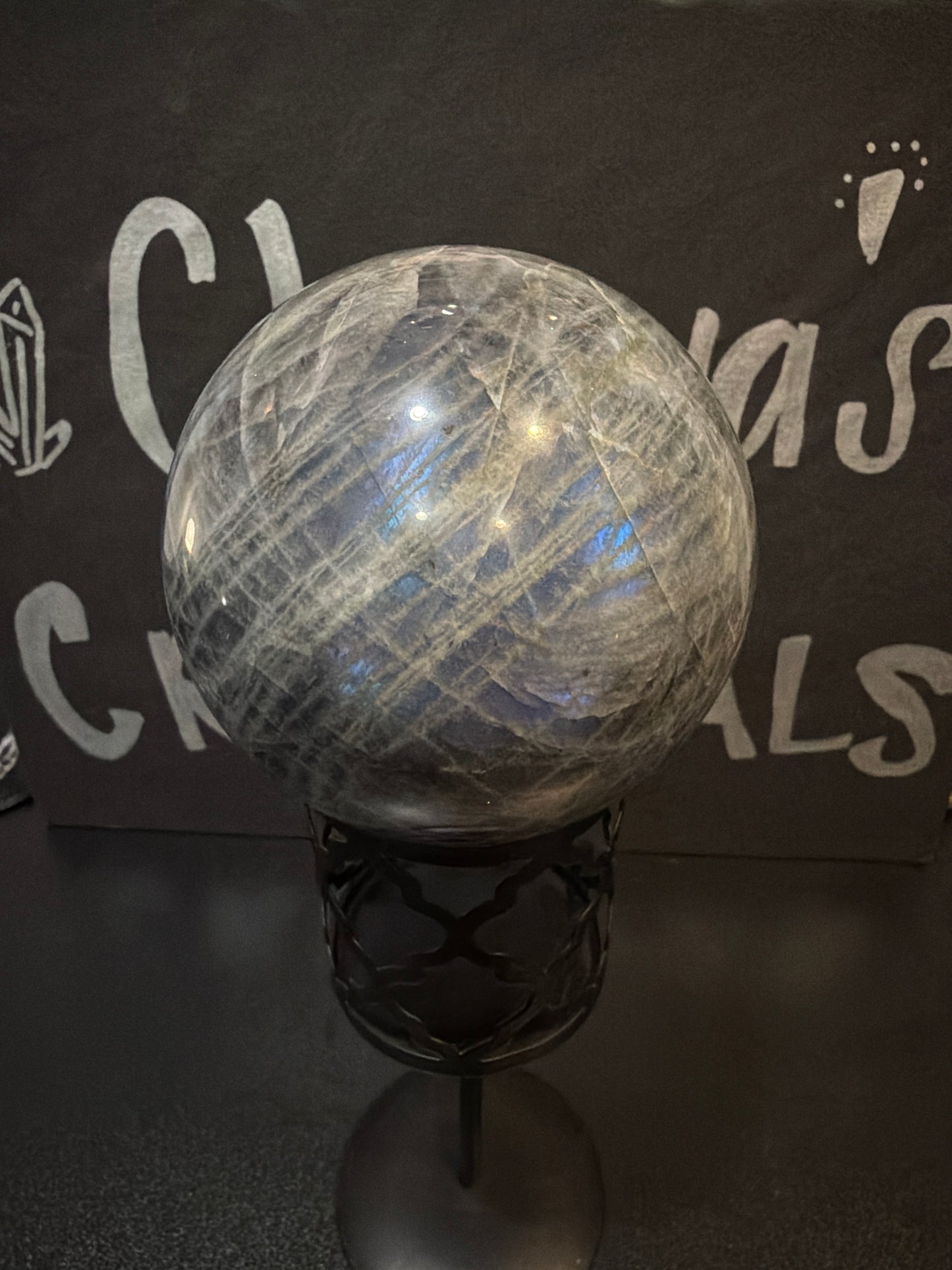Large Blue and Purple Labradorite Sphere