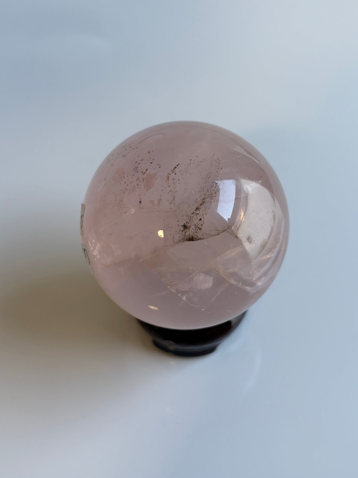 Dendritic 12-Ray Star Rose Quartz Sphere