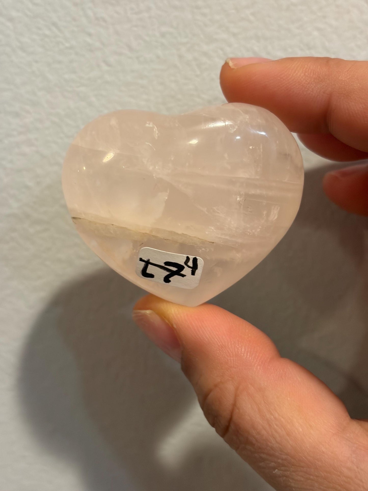 Rose Quartz Hearts (Two)
