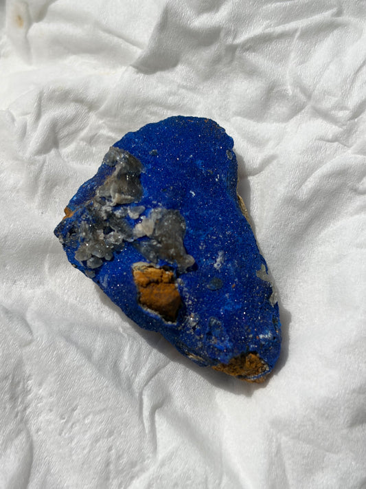 Azurite with Calcite from the DR of Congo