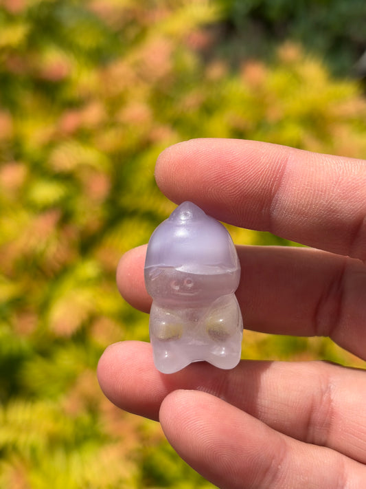 Fluorite Chubby Dino Carving