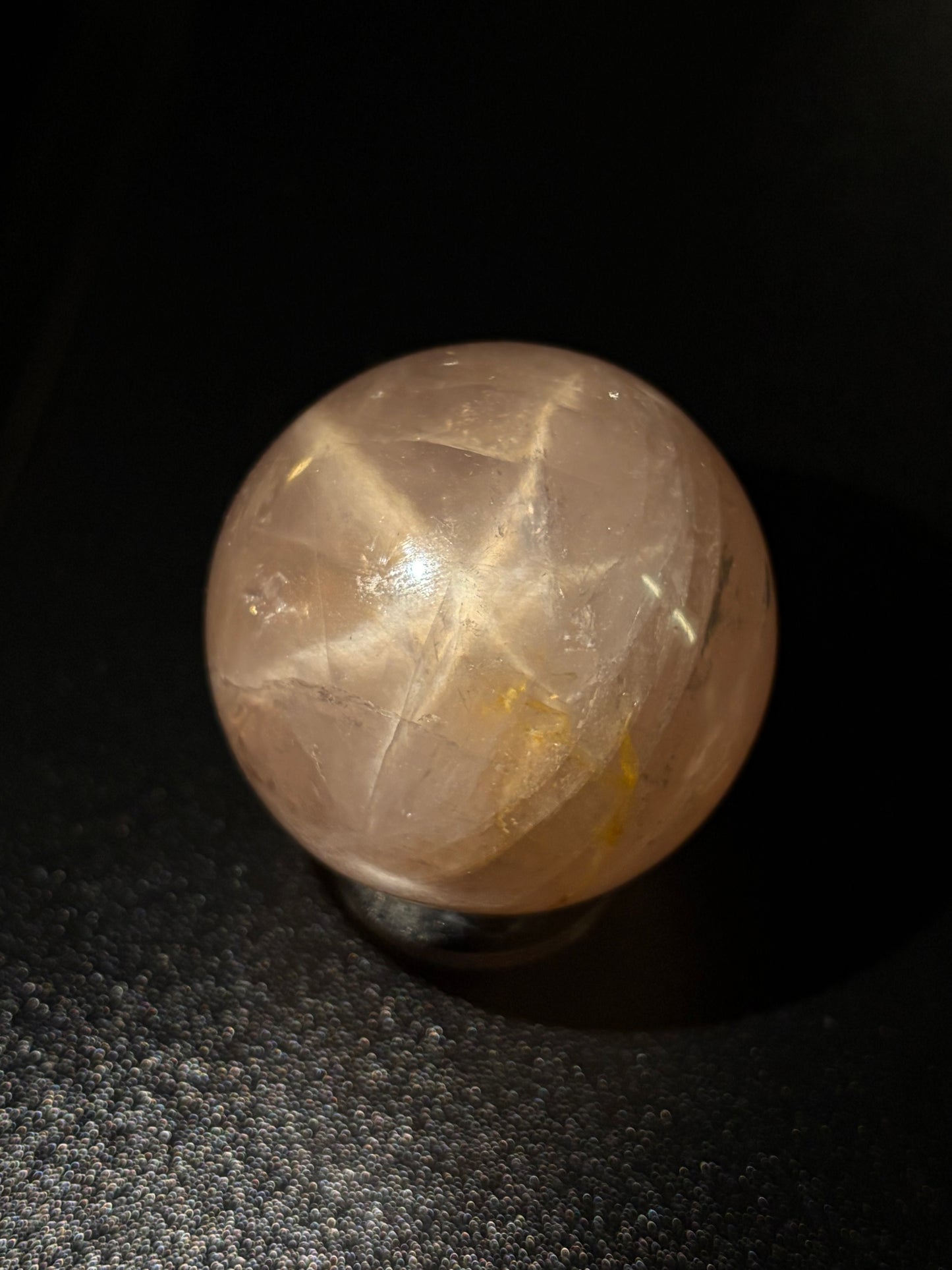 Dark Star Rose Quartz Sphere
