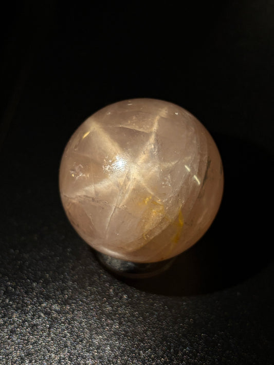Dark Star Rose Quartz Sphere
