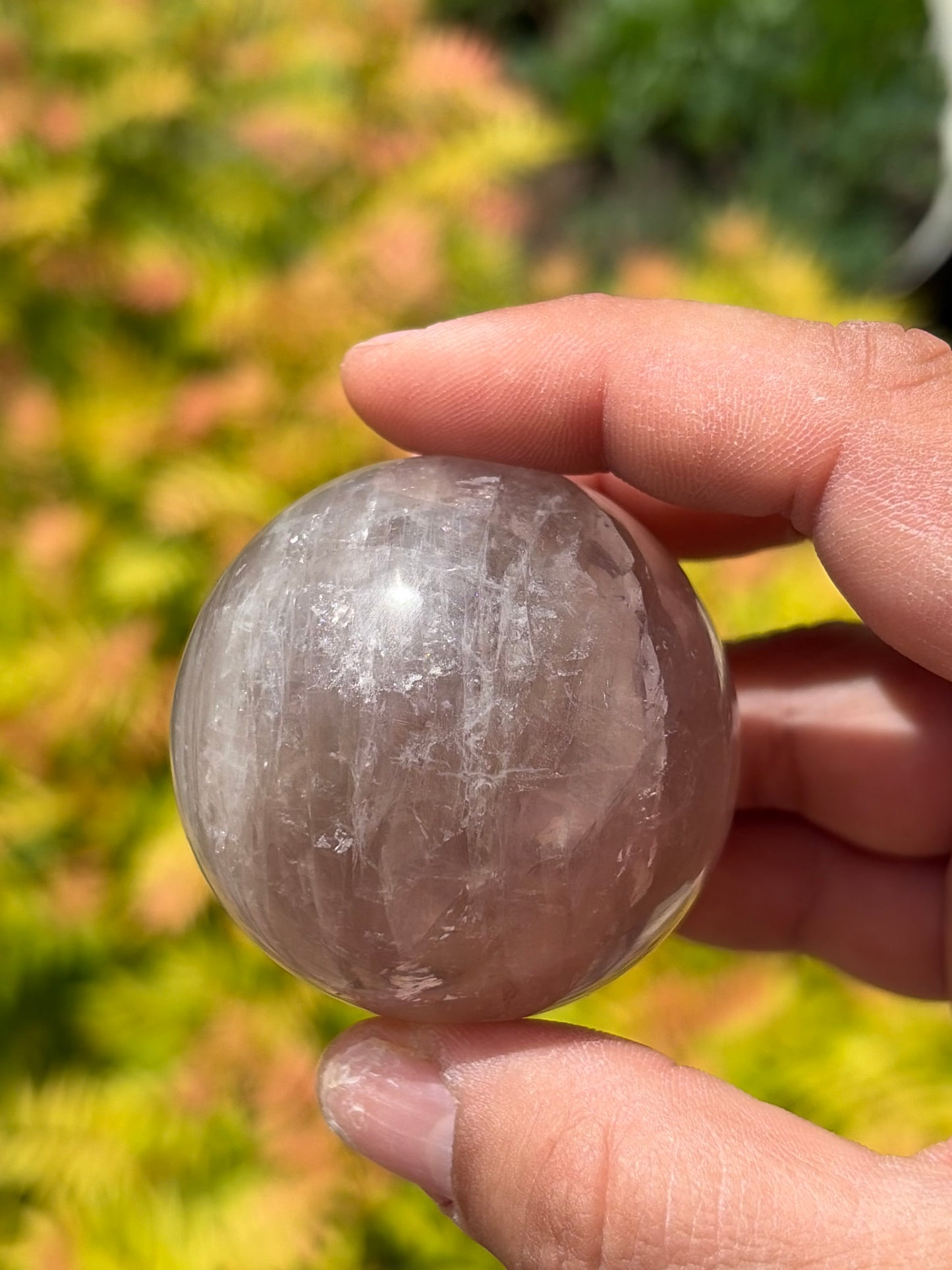 Dark Star Rose Quartz Sphere